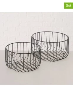 2er-Set: Körbe "Carina" In Schwarz
