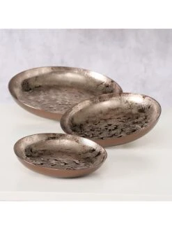 3er-Set: Dekoteller "Rustique" In Gold -Online Heimdekoration boltze 3er set dekoteller rustique in gold 4