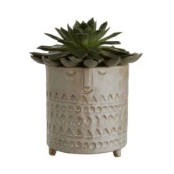 Online Heimdekoration -Online Heimdekoration butlers blumentopf mit gesicht o14cm ethno in hellbraun 1