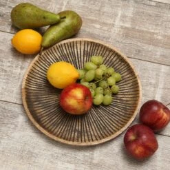 Online Heimdekoration -Online Heimdekoration marelida dekoteller aus mangoholz in braun d 22 5cm 1