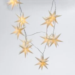 LED Lichterkette 3D Sterne Auch Für Außen L: 1,45m In Weiß