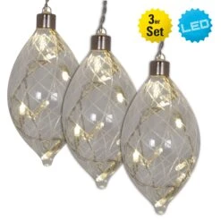 Deko-Glaskugel 3er-Set "Christmas Globe" In Klar