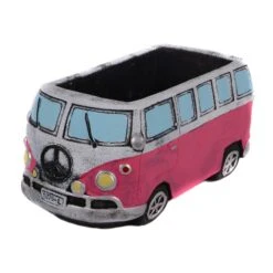 Blumentopf Retro Bus In Rosa